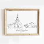 Custom House Line Drawing